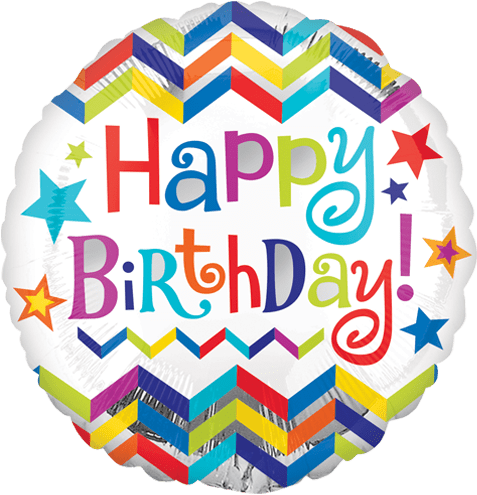 Happy Birthday On Balloon Png - Happy Birthday Foil Balloon (500x500), Png Download