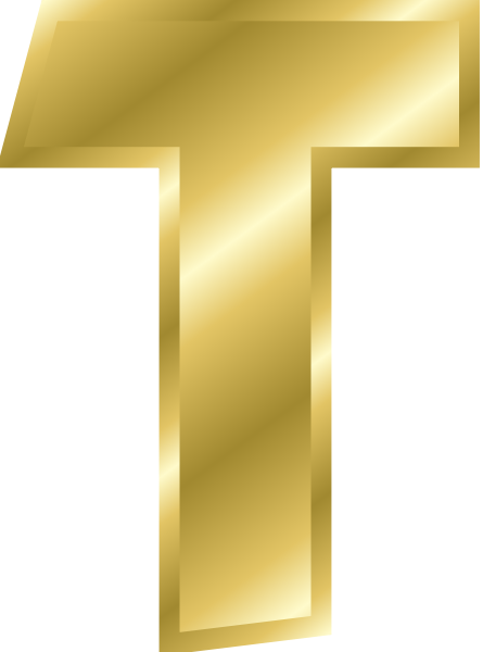 Effect Letters Alphabet Gold Clipart Png (445x600), Png Download