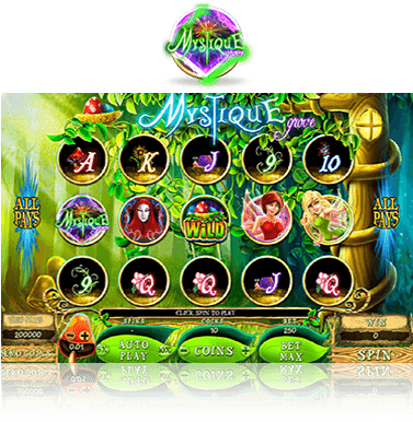 The Mystique Grove Slot Game In Action - Игровой Автомат Mystiquegrove (376x422), Png Download