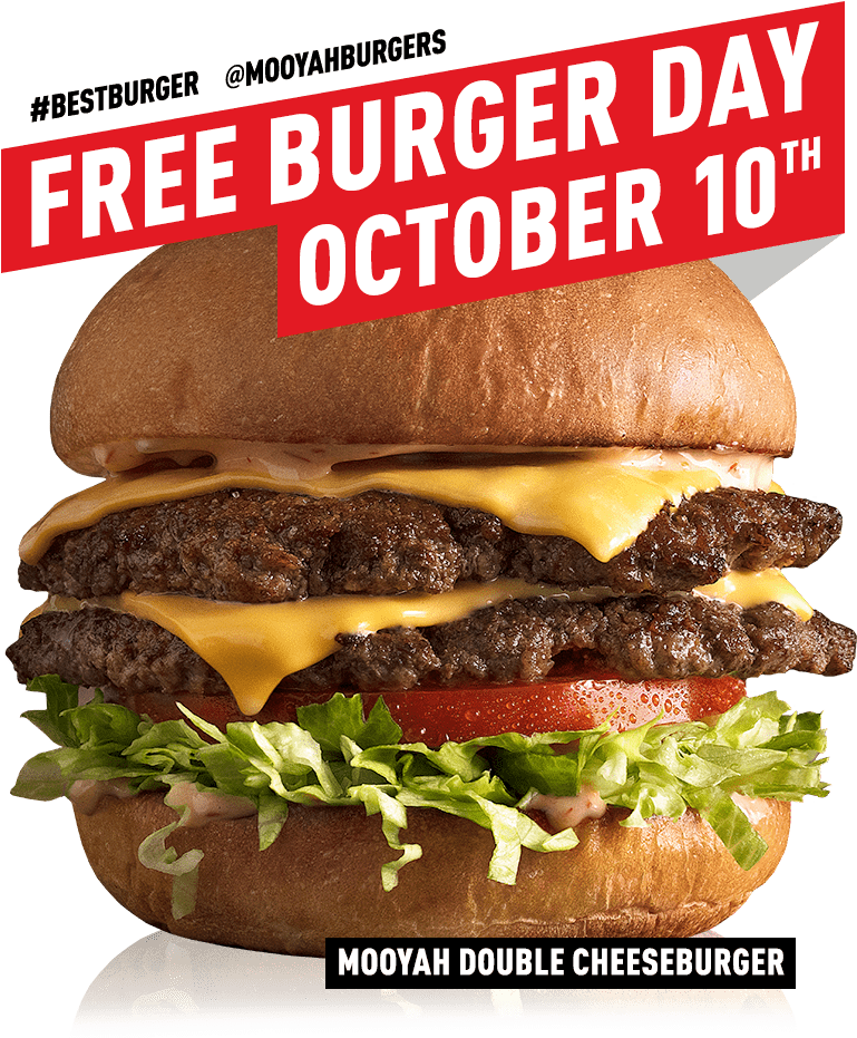 Free Burger Day - Double Cheeseburger (782x930), Png Download