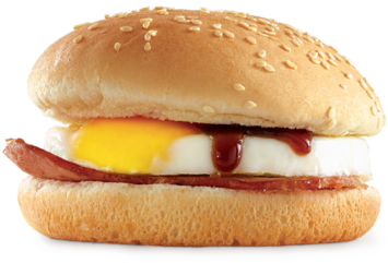 Bacon & Egg Burger - Egg Burger Png (399x398), Png Download