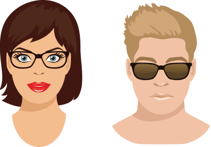 Oval Face Shape - Face Shapes Png Cartoon (428x299), Png Download