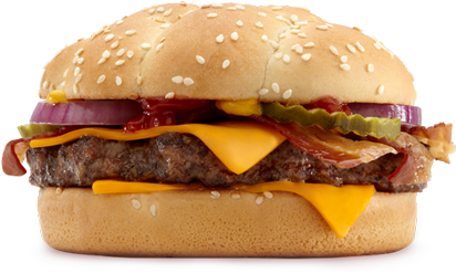 Mcdonalds Burger Png - Cheese And Bacon Mcdonald's (411x300), Png Download