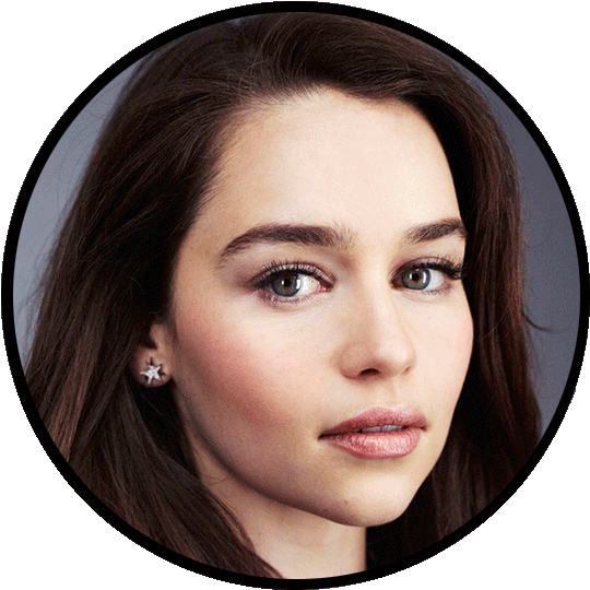 About - Emilia Clarke Dark Hair (600x600), Png Download