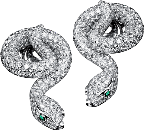 Divine Serpent Earrings - Snake Earring Png (506x446), Png Download
