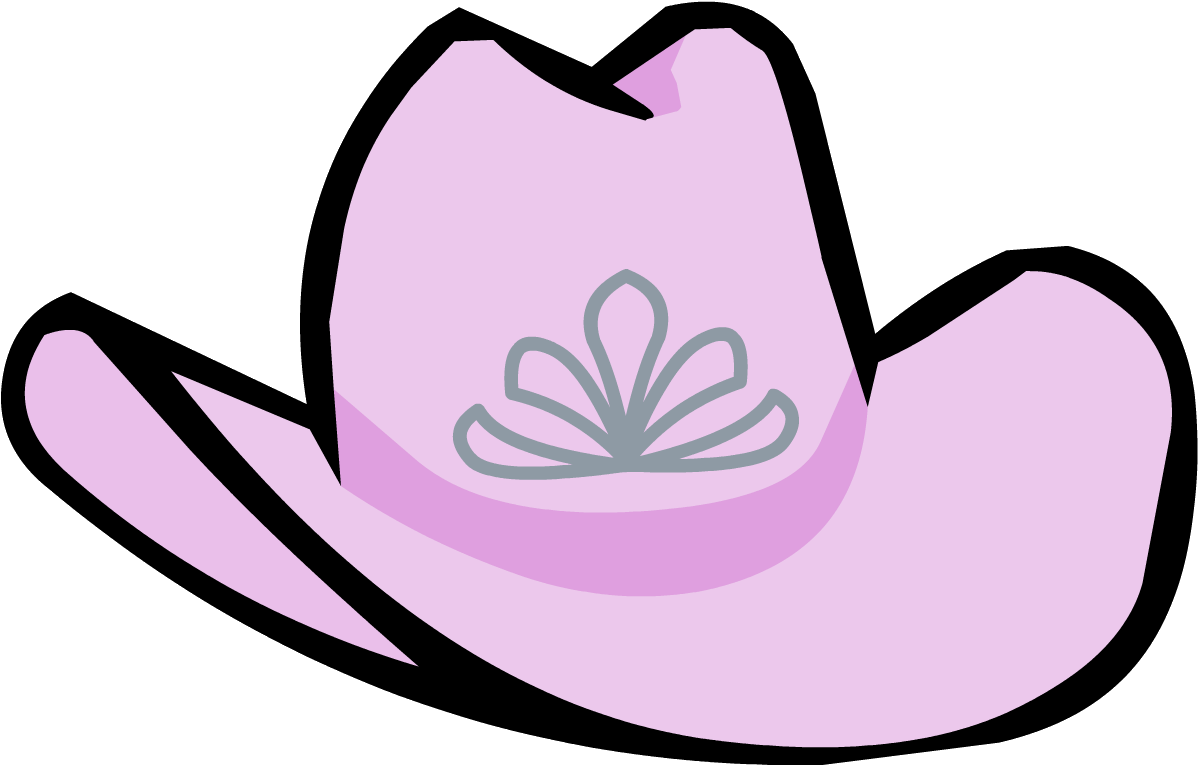 Club Penguin Clip Art Free - Cowgirl Hat Clip Art (1199x766), Png Download