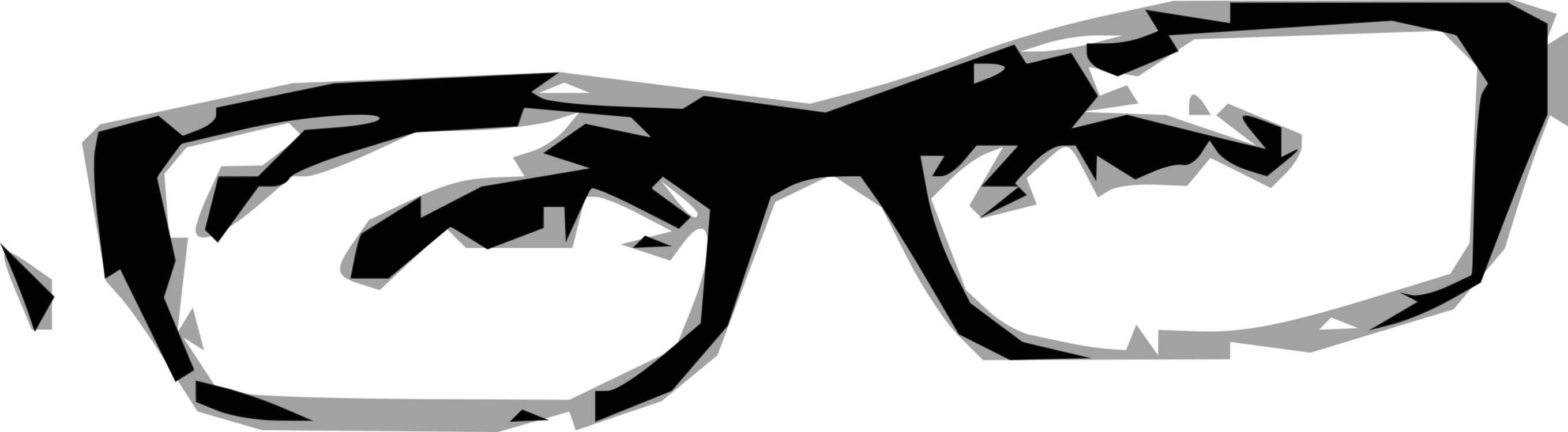 Glasses Clipart Eye - Eyes With Glasses Png (2400x662), Png Download