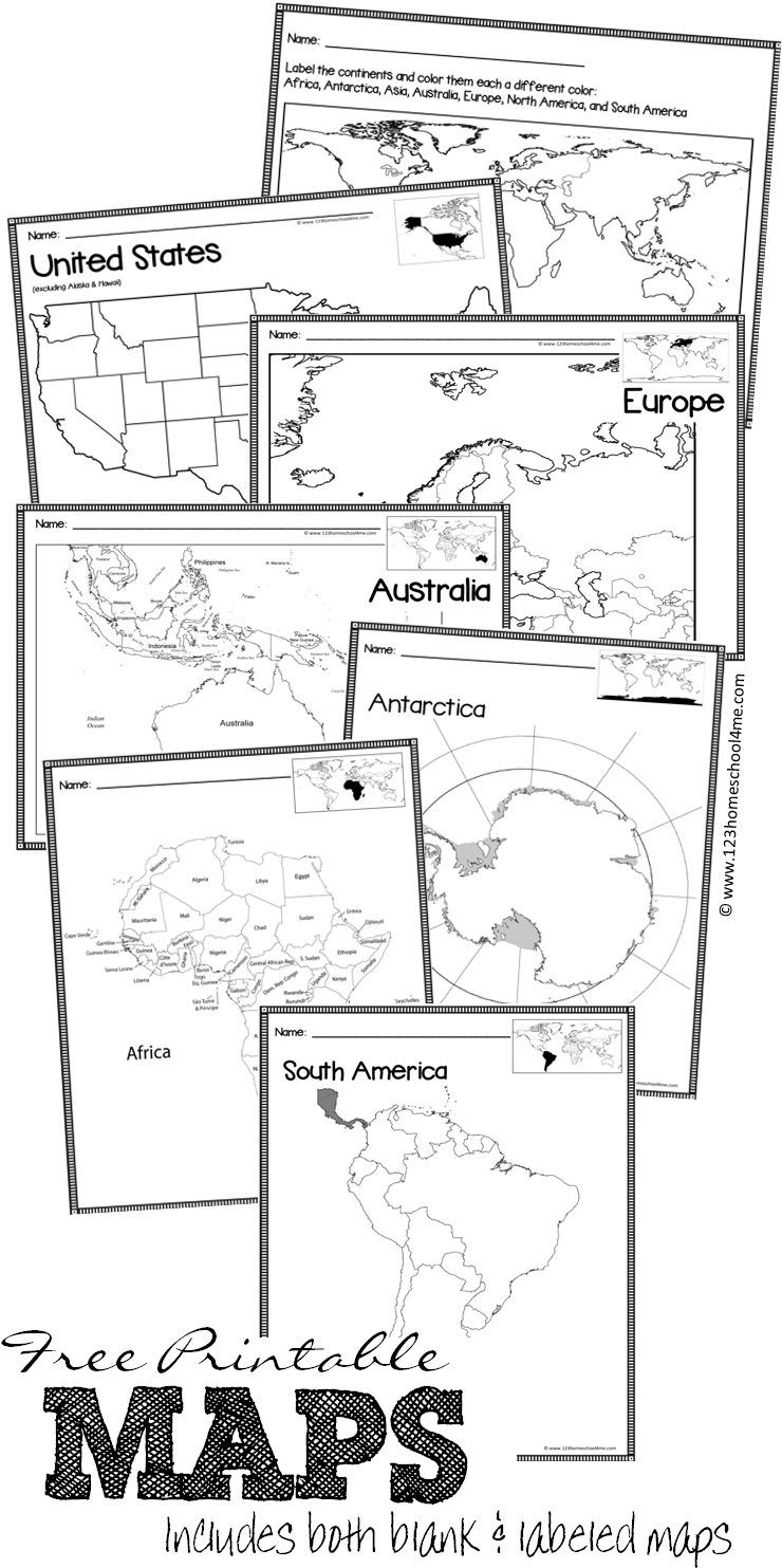 Free Printable Maps Of World, Continents, Australia, - Continents Book Printable (336x640), Png Download