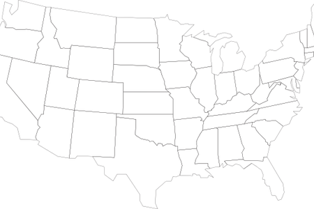 Clip Freeuse Library Us Map Outline K Pictures Full - Topography (450x300), Png Download