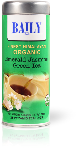 Emerald Jasmine Green Tea - Baily Tea Lemon Canister (600x610), Png Download