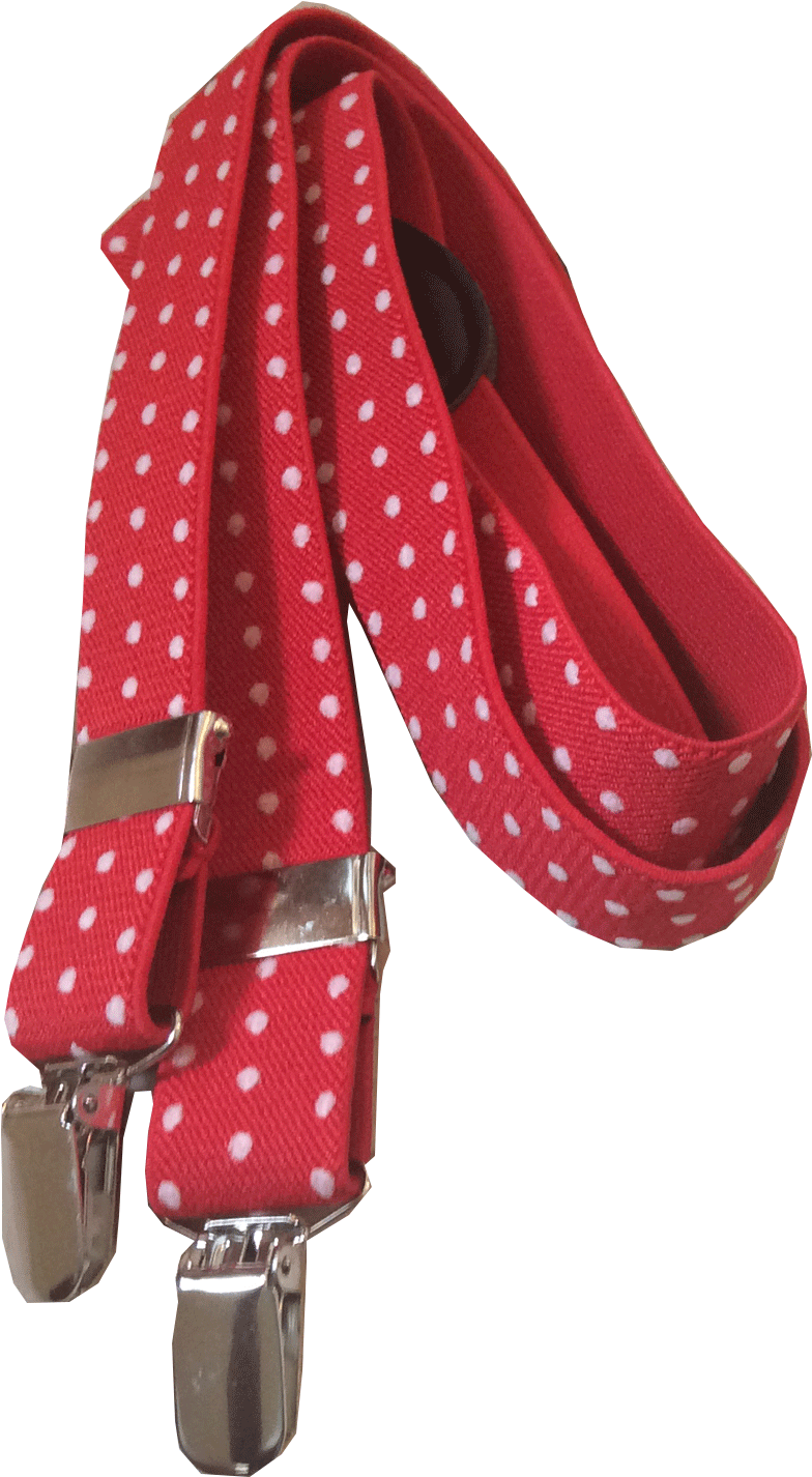 Red & White Polka Dot Suspender - Tartan (1500x1500), Png Download