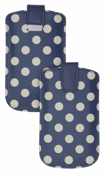 Universal Blue And White Polka Dot Pouch - Trendz Universal Slip Pouch Cover Case With Magnetic (600x600), Png Download