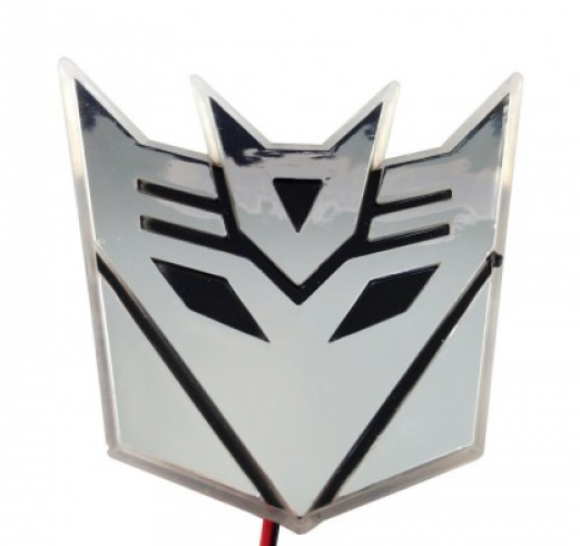 Edge Glowing Led Transformers Decepticons Car Emblem (650x489), Png Download