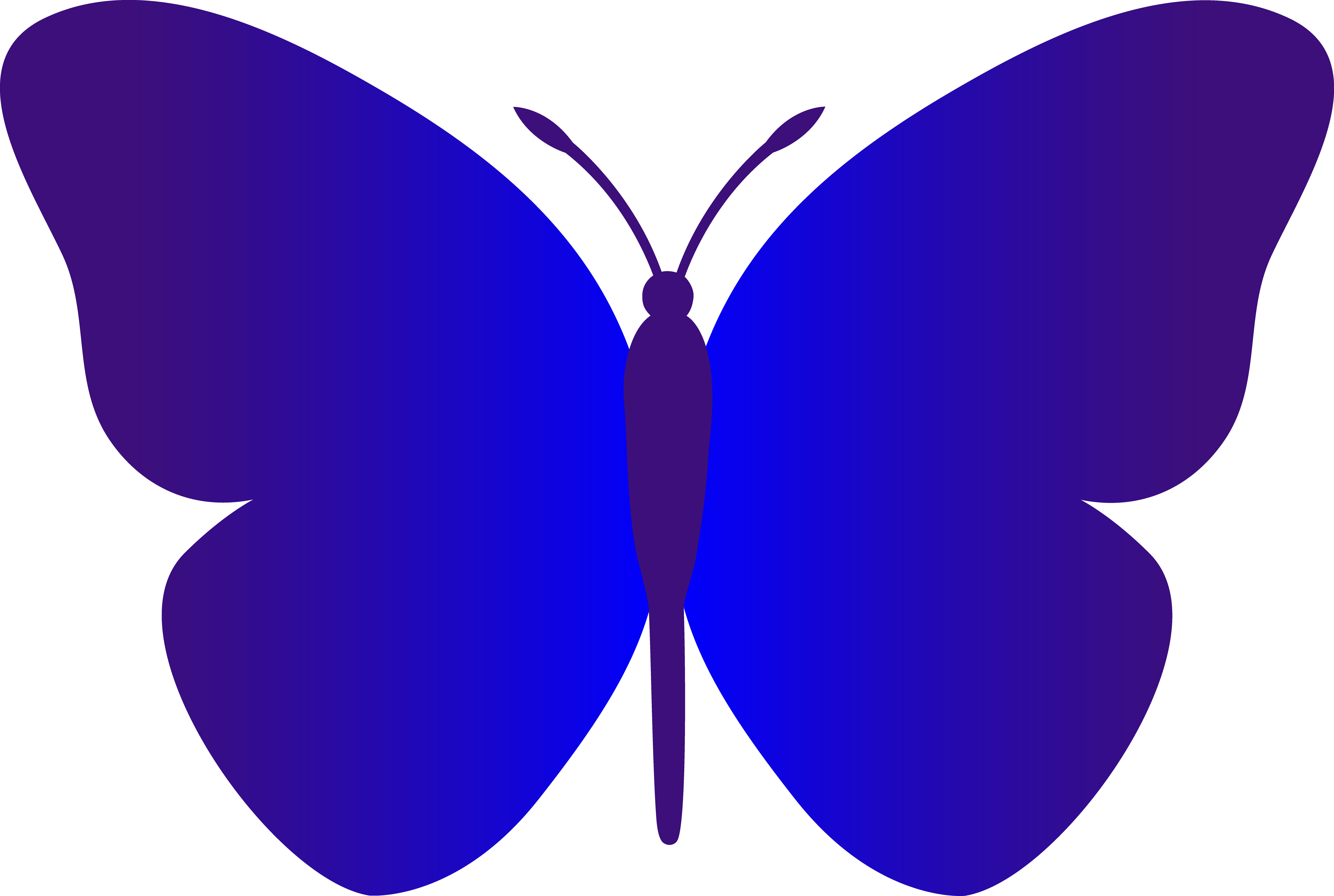 Butterfly Clipart Simple - Butterfly Clipart Png (5381x3614), Png Download