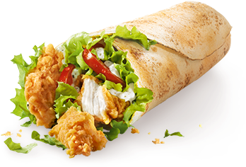 Der Kfc Twister, Ein Leckerer Wrap Mit Zwei Crispys, - Chicken Wrap Kfc (400x400), Png Download
