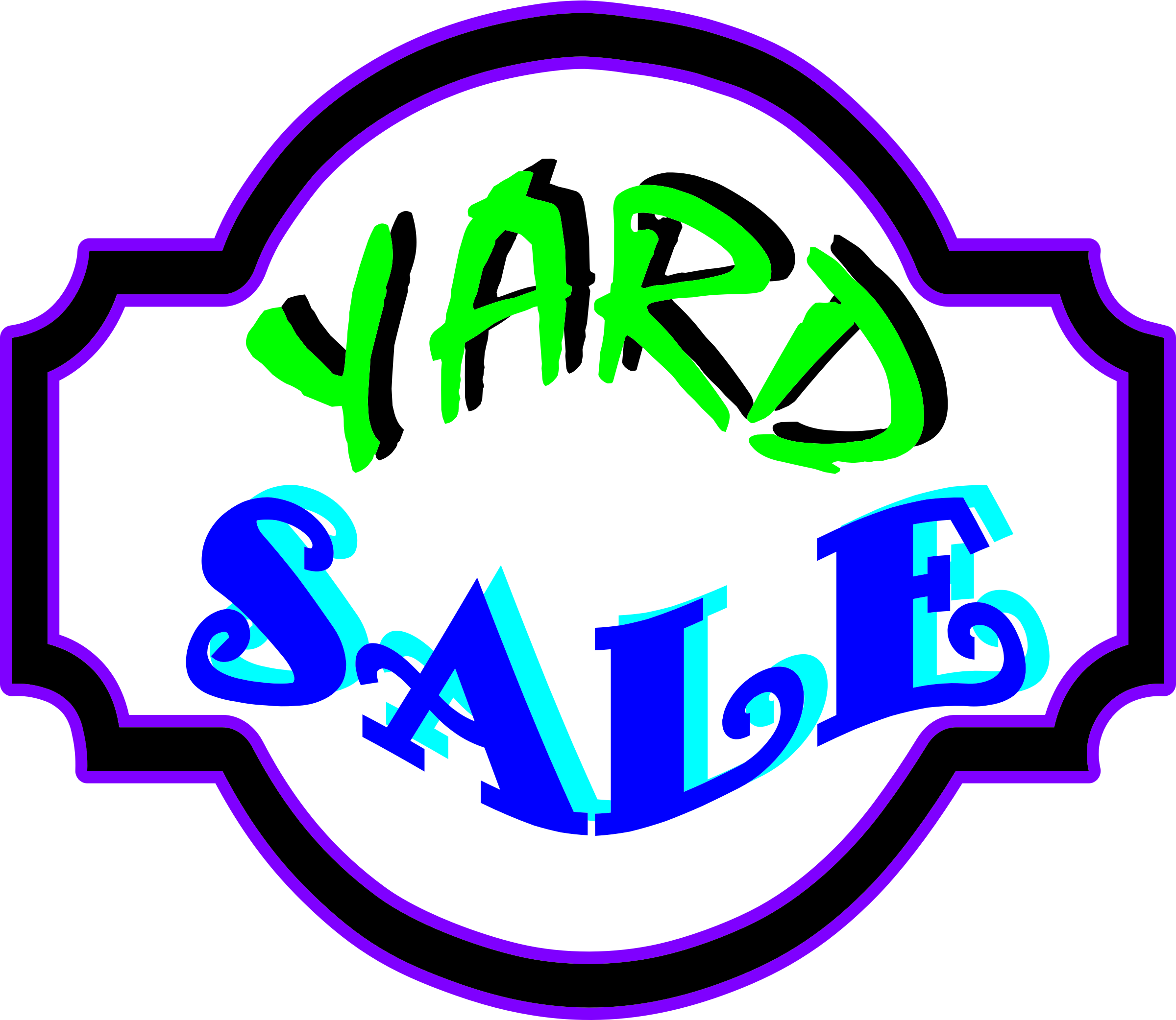 Big Image - Yard Sale Sign Clip Art (2400x2083), Png Download