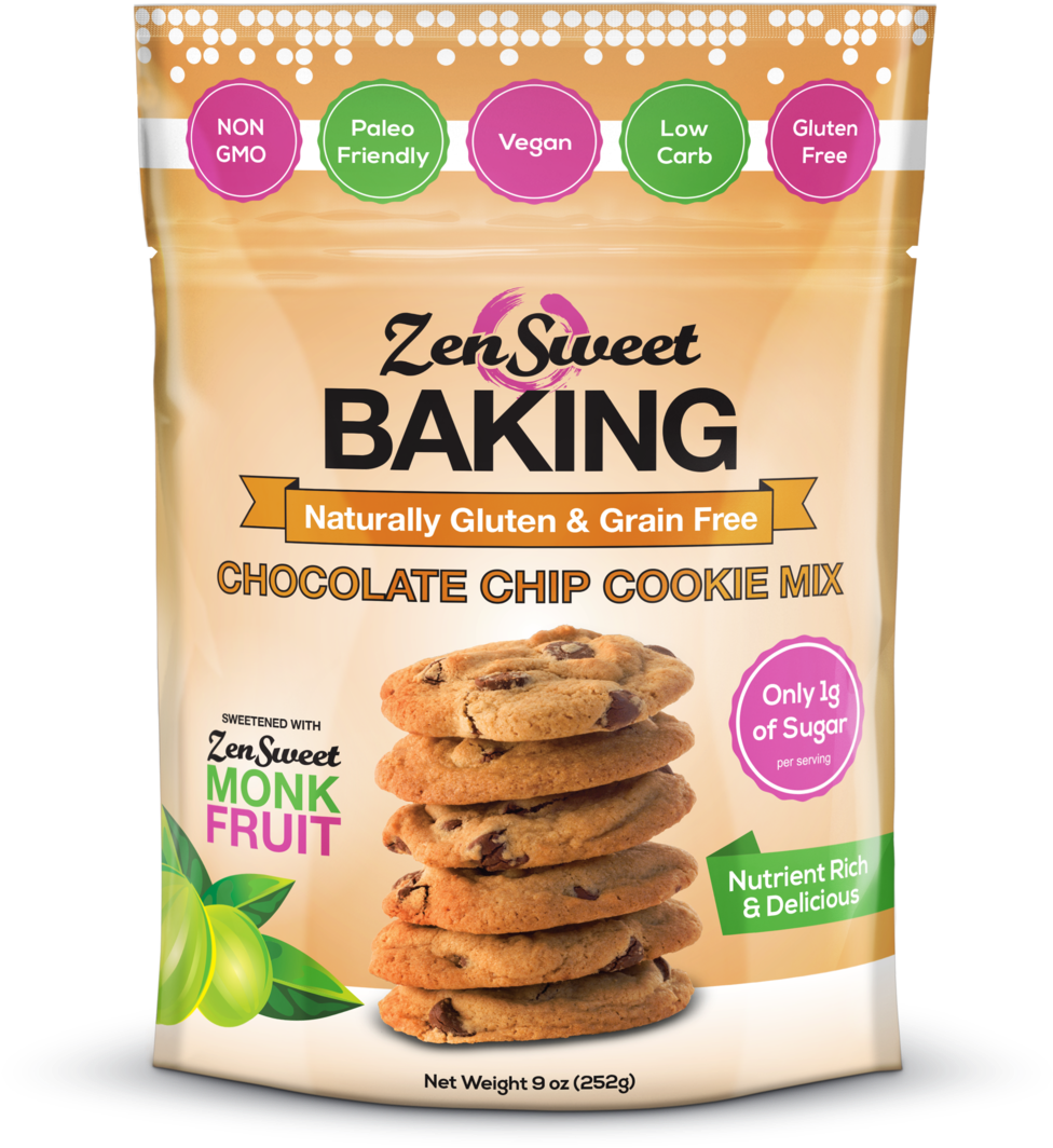 Download Zensweet Baking Chocolate Chip Cookie Mix PNG Image with No