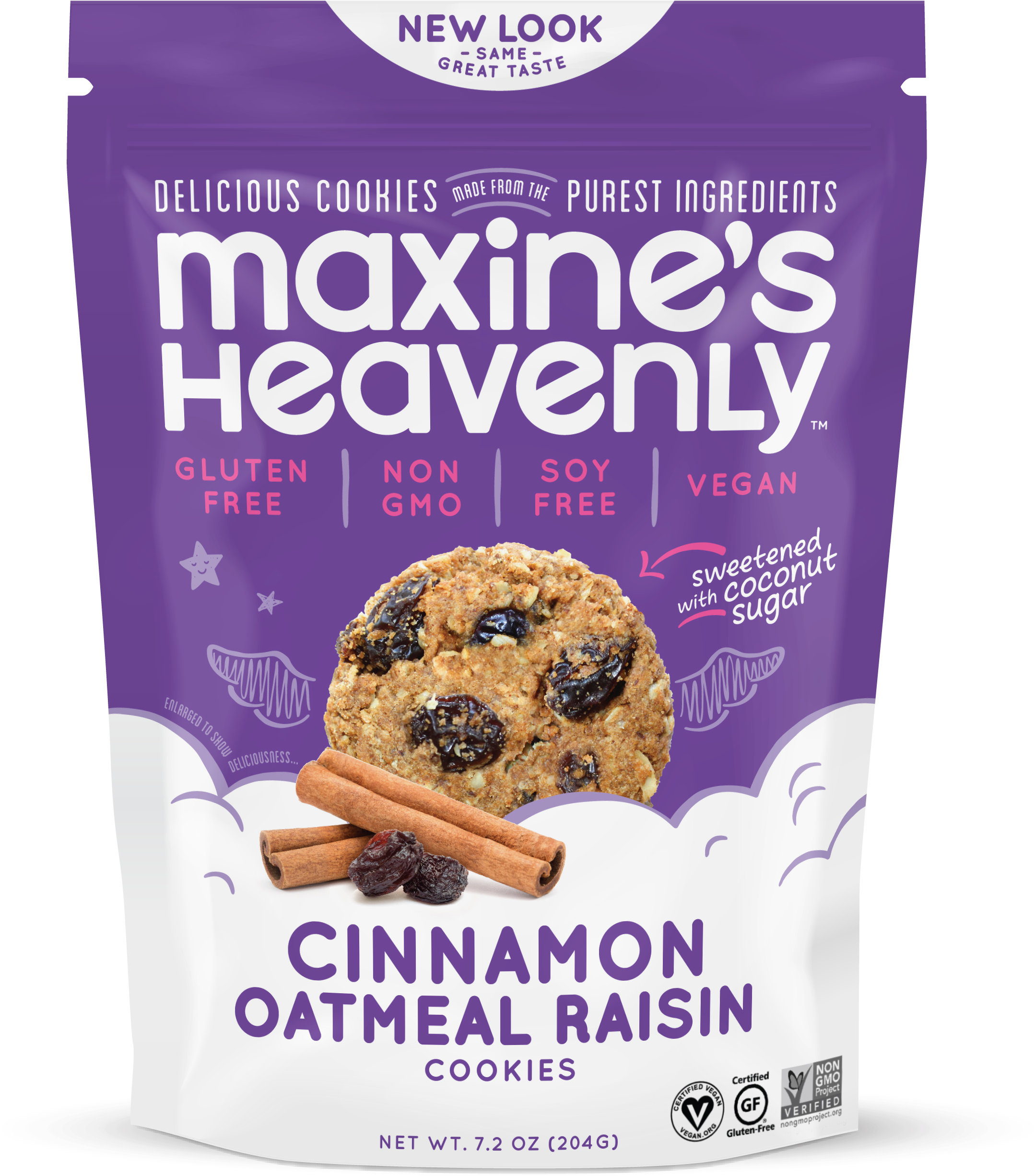 Gluten-free Maxine's Heavenly Oatmeal Raisin Cookies - Maxine's Heavenly Chocolate Chunk Cookies (2550x3300), Png Download