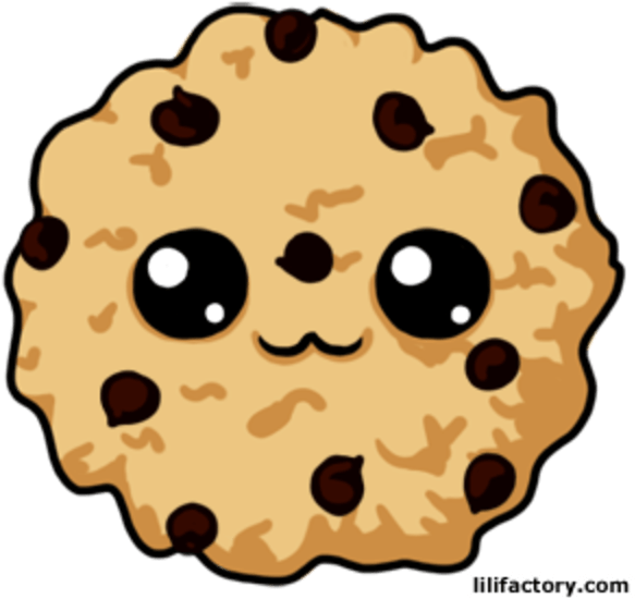 Pin Bitten Chocolate Chip Cookies Clipart - Animated Cute Cookies (600x560), Png Download