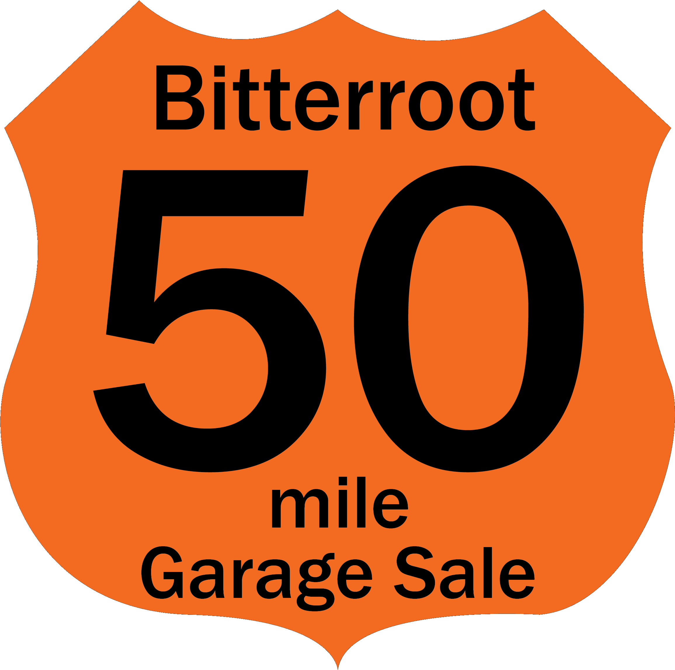 Bitterroot 50 Mile Garage Sale - Word Pattern (2373x2373), Png Download