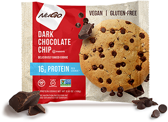 Dark Chocolate Chip Protein Cookie - Nugo Nutrition Baked Protein Cookie, Double Chocolate, (600x251), Png Download