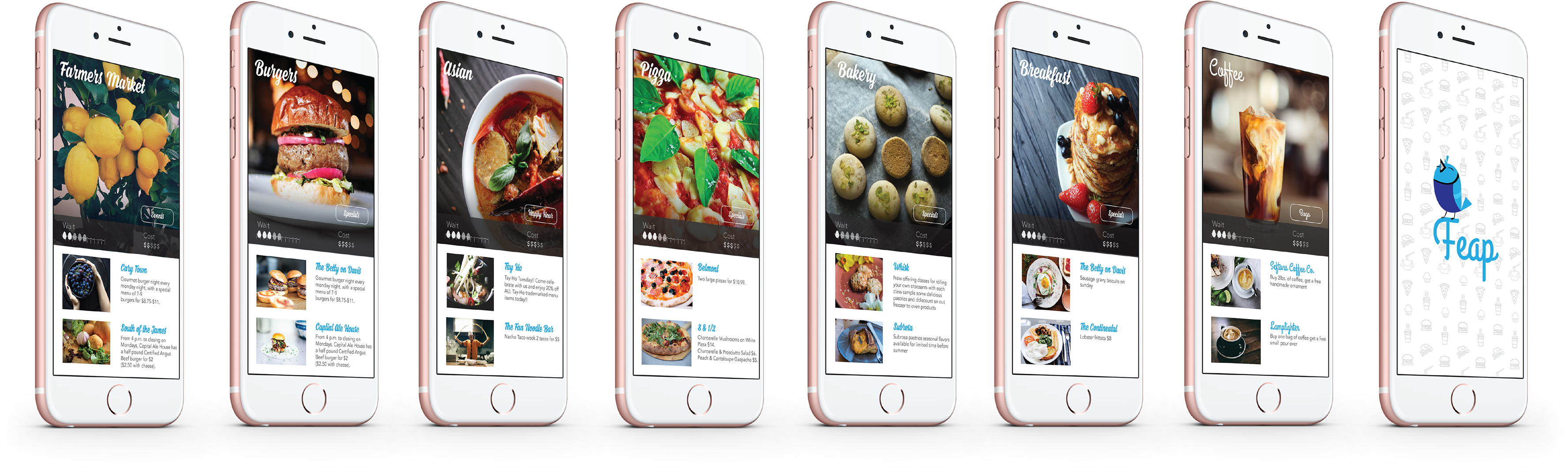 Feap Logo Design For Local Food Deals & Specials App - Samsung Galaxy (3840x1196), Png Download