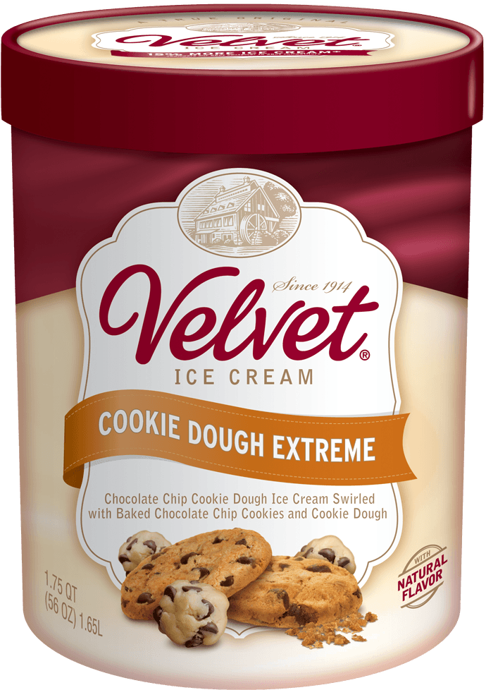 Cookie Dough Extreme - Velvet Elephant Ear Ice Cream (749x1024), Png Download