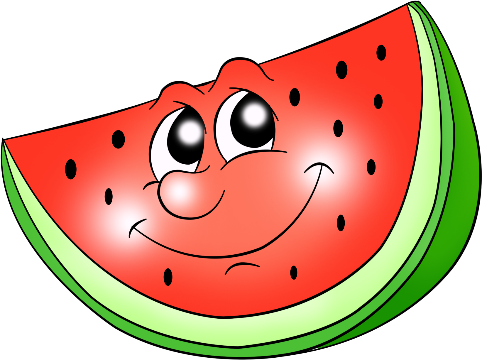 Cantaloupe Isolated Illustration On White Background - Watermelon Funny Clipart (1664x1252), Png Download
