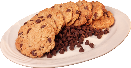 Printable Pdf - Chocolate Chip Cookie (500x259), Png Download