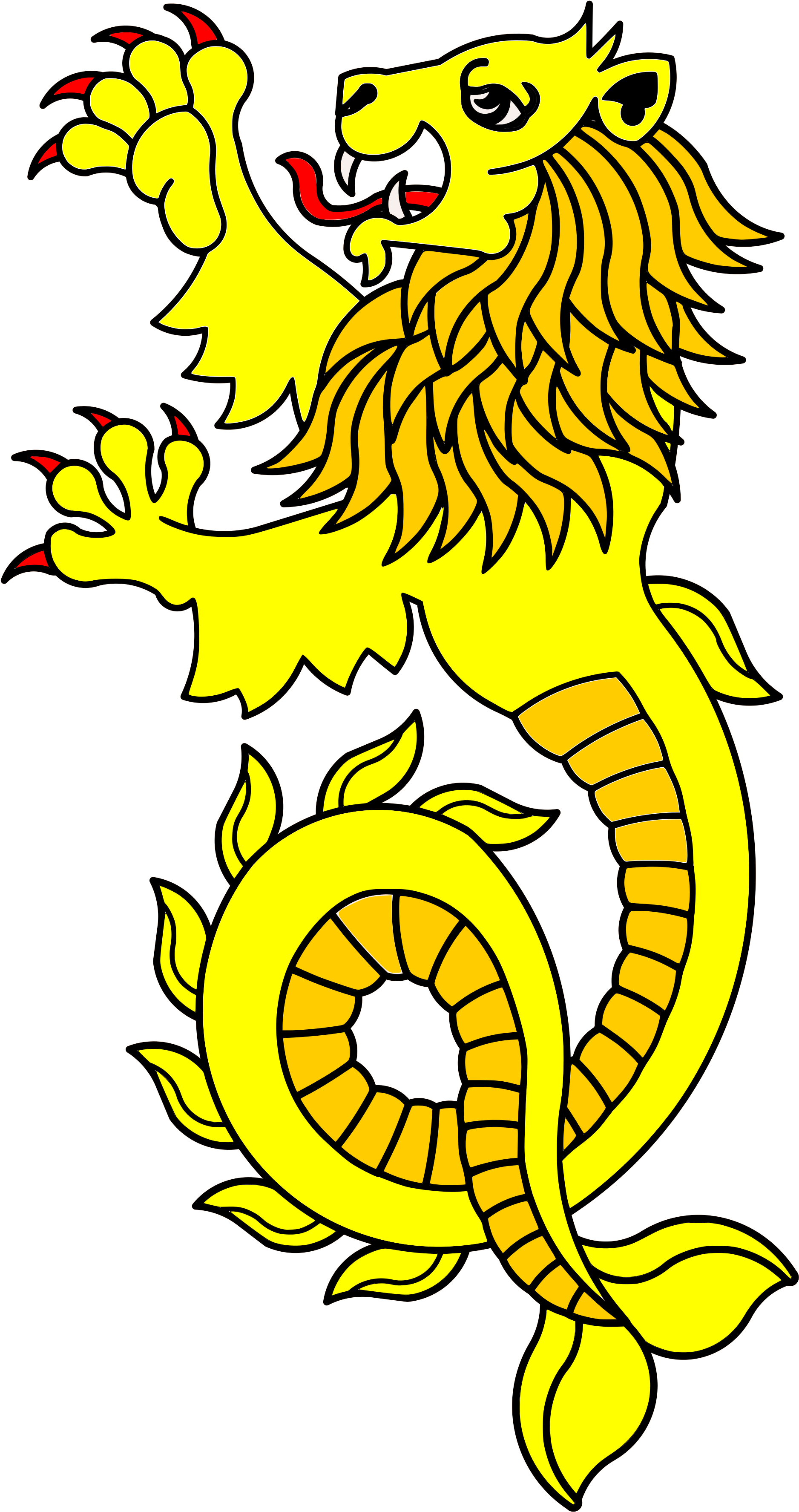 Open - Sea Lion Coat Of Arms (2000x3637), Png Download