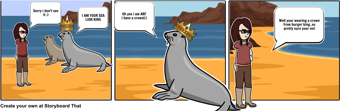 Your Sea Lion King - Lion (1164x385), Png Download