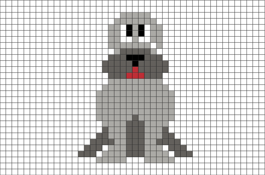 Sea Lion Pixel Art (880x581), Png Download