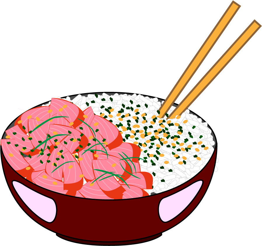 Clip Freeuse Library Rice Clipart Sushi Bowl Free On - Poke Bowl Clip Art (1000x1000), Png Download