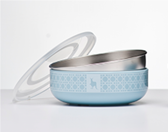 Cereal Bowl - Frosted Blueberry - Kangovou Stainless Steel Snack Bowl (frosted Blueberry) (700x700), Png Download