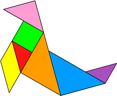 Tangram Sea Lion (420x420), Png Download