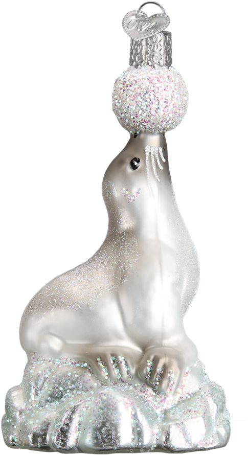 Old World Christmas Arctic Sea Lion Blown Glass Ornament (950x950), Png Download