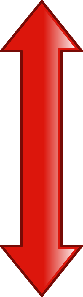 Red Double - Double Arrow Png Transparent (280x1000), Png Download