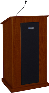 Sw470 Chancellor Podium With 150 Watt Pa & Wireless - Amplivox Sw470-ch Chancellor Lectern Wrls Sound (303x400), Png Download