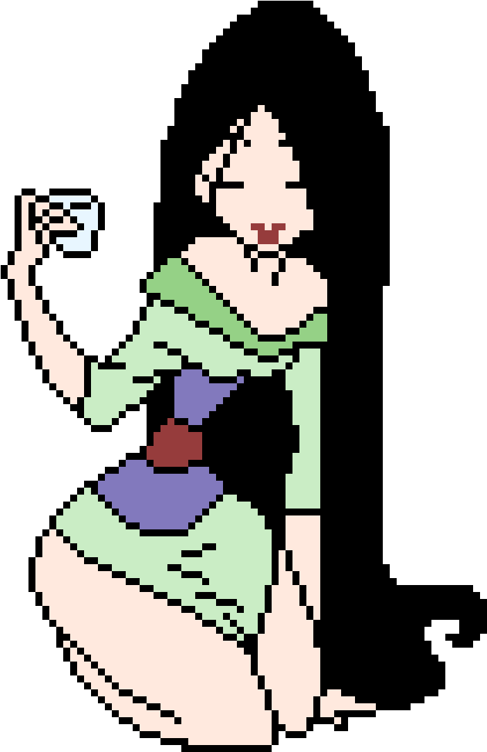 Mulan - Cross-stitch (820x1150), Png Download