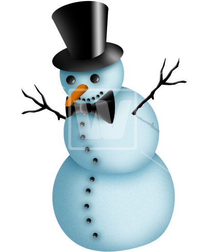 Snowman Png - Snowman Clipart Blue Png Transparent Background (399x550), Png Download