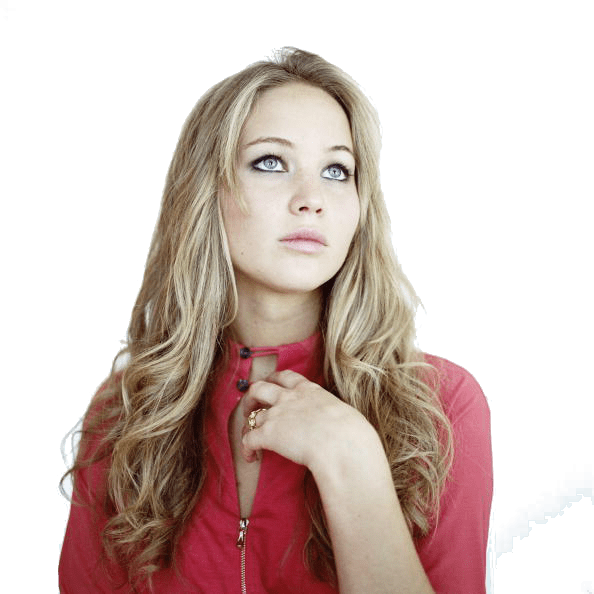 Jennifer Lawrence Looking Up - Jennifer Lawrence Png (594x594), Png Download