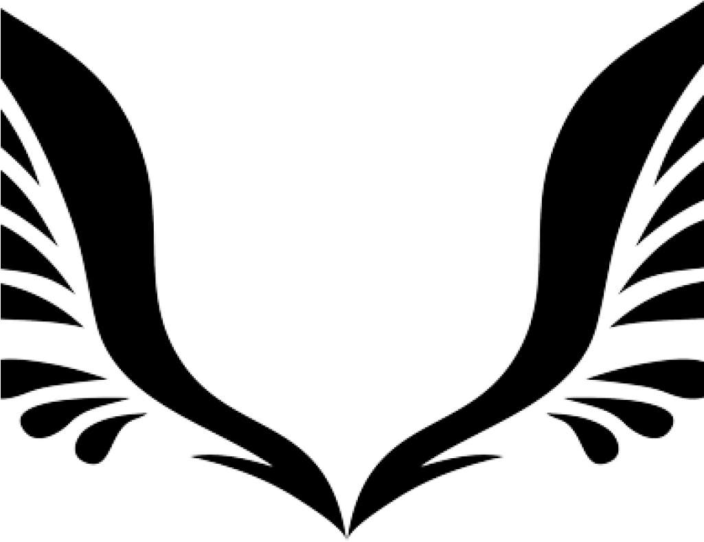 Clipart Black And White Download Wing Clipart Tribal - Joy 5'x7'area Rug (1024x1024), Png Download