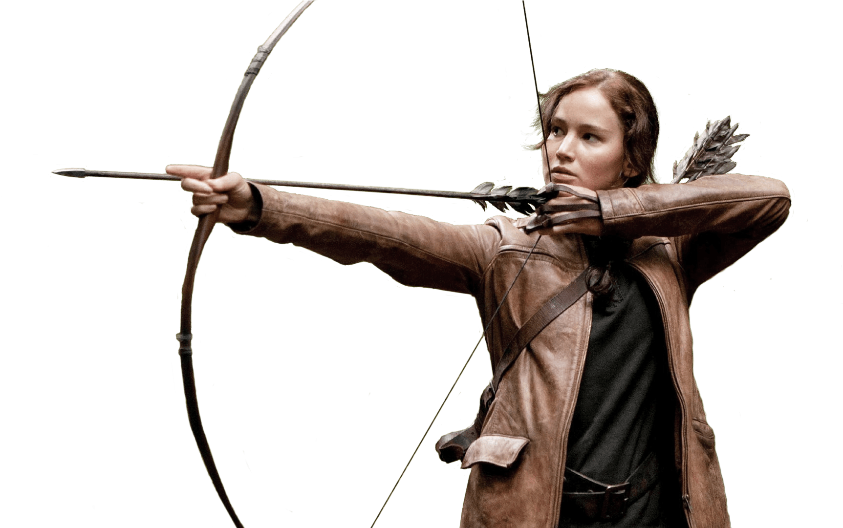 Png Katniss Everdeen/ Jogos Vorazes - Katniss Everdeen White Background (1600x900), Png Download