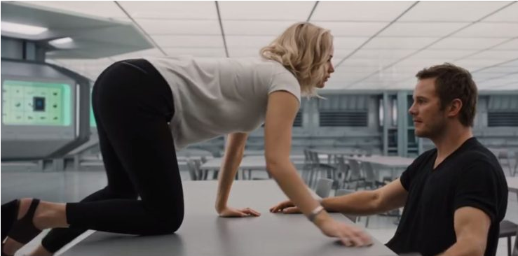 Chris Pratt Habló Sobre Las Escenas De Sexo Que Hizo - Jennifer Lawrence Chris Pratt Sex Scene (1140x640), Png Download