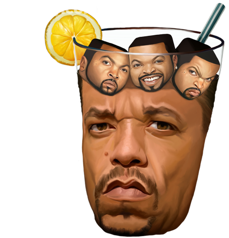 Ice T With Ice Cubes - Ice T (550x486), Png Download