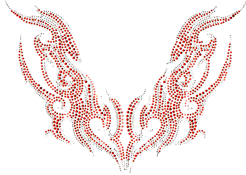 Angel Wings Sky Large - Red Red (500x484), Png Download