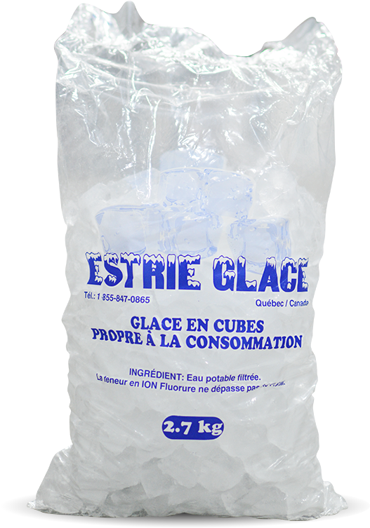 7 Kilogram Bag Of Ice Cubes - Bag (537x758), Png Download