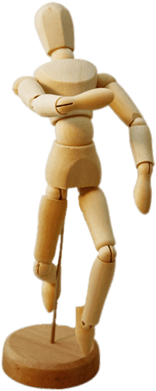 wood art mannequin poses