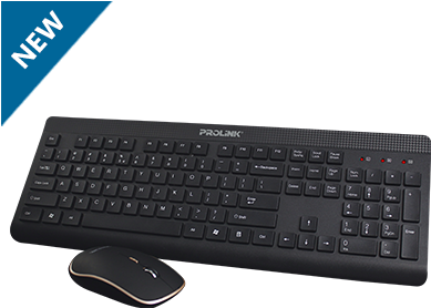 Keyboard & Mouse Combo - Prolink Pcwm 7003 Wireless Multimedia Keyboard Mouse (400x327), Png Download