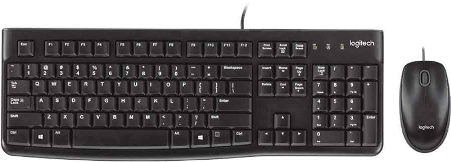 Logitech Keyboard Mouse - Logitech Desktop Mk120 Mouse & Keyboard Combo (900x900), Png Download
